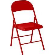 Klapstol metal rød. Max vægtbelastning: 110 kg