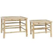 Sidebordsæt a 2 kvadratisk bambus