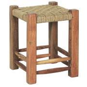 Stool wooden frame w/jute seat UNIQUE