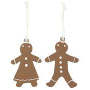 Gingerbread couple for hanging 2 asstd My Nostalgic Christmas