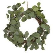 Artificial wreath w/eucalyptus