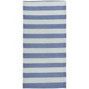Rug wide striped blue/purple recycled plastic