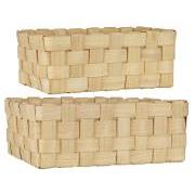 Chip wood basket set of 2