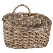 Wall basket w/handle full willow