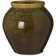 Vase mosgrøn ujævn glasur Avignon