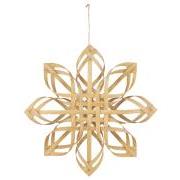Snowflake for hanging braided chip wood