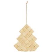 Christmas tree for hanging braided chip wood