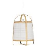 Hanging lamp w/white fabric sides cord L:125 cm