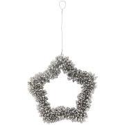 Stjerne t/ophæng Fairytale Christmas m/sølvfarvede perler