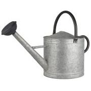 Watering can w/shower head grey w/handles and shower head in black 9 ltr