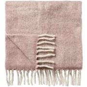 Plaid malva melange m/off white frynser