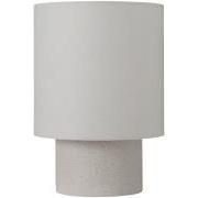 Bordlampe lille m/hvid cementfod, papirskærm, tekstilledning m/afbryder L:180 cm Halo