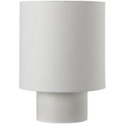Bordlampe stor m/hvid cementfod, papirskærm, tekstilledning m/afbryder L:180 cm Halo