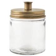 Candle holder f/dinner candle metal lid low