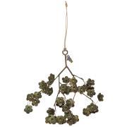 Hanger branch w/flowers green tones handmade