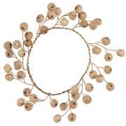 Napkin ring w/natural wooden beads handmade inside Ø:5 cm