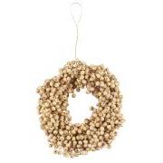 Wreath w/wooden beads handmade