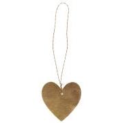 Christmas ornament f/hanging heart brass
