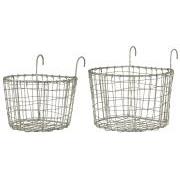Balcony basket set of 2 wire