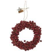 Wreath w/wooden beads Stillenat handmade