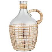 Bottle glass w/rattan braid and handle NON FOOD