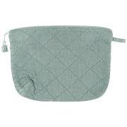 Toiletry bag quilted green mist