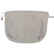 Toiletry bag quilted ash grey