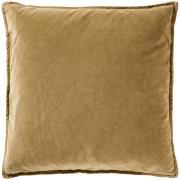 Cushion cover velvet mustard