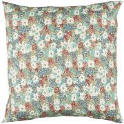 Cushion cover white, blue and red flowers