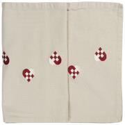 Table runner Tradition w/braided hearts linen coloured