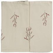 Table runner Tradition w/winterberry branches linen coloured