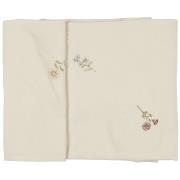 Table cloth Flora butter cream w/embroidered flowers