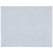 Place mat dusty blue w/white border stitching