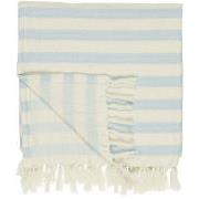 Hammam håndklæde m/frynser lyseblå striber