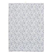 Tea towel Dorothea w/dusty blue flower vines