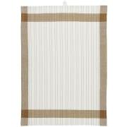 Tea towel Johan w/thin and wide brown stripes