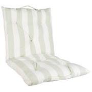 Mattress cushion Hugo w/dusty green and white wide stripes