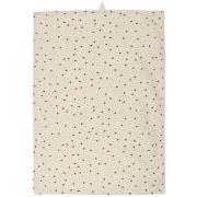 Tea towel Emily natural w/small red hearts