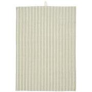 Tea towel Mads natural w/wide dusty green stripes