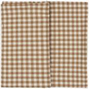 Table cloth Sebastian brown w/small natural checks