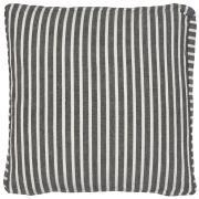Box cushion cover Louis black w/thin white stripes