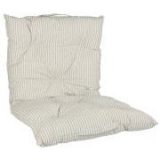 Mattress cushion Asger natural w/thin dusty blue stripes
