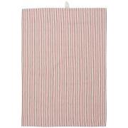 Tea towel Ingrid natural w/red stripes