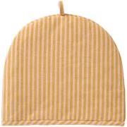 Tehætte Linea m/mustard og lyserøde smalle striber
