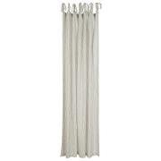Curtain w/7 tie bands white w/black stripes