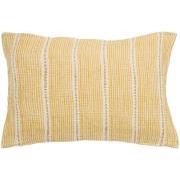 Pudebetræk off white m/mustard stribemønster