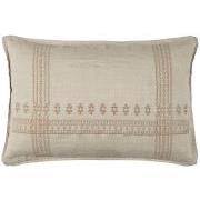 Cushion cover linen colour w/light brown embroidery