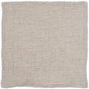 Napkin double weaving brown/white stripes