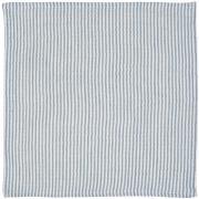 Napkin double weaving light blue/white stripes