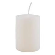 Pillar candle white Ø:4 H:6